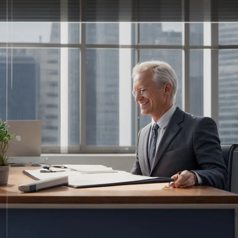 Senior legal advisor consulting with corporate board members